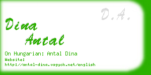 dina antal business card